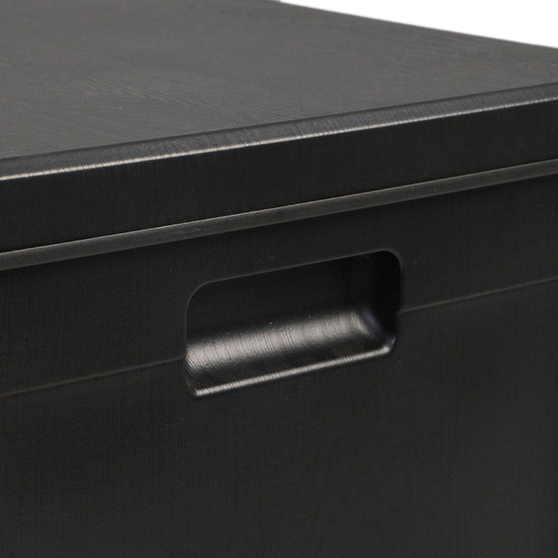 Gardeon Outdoor Storage Box 80L Container Lockable Garden Toy Tool Shed Black - NuSea