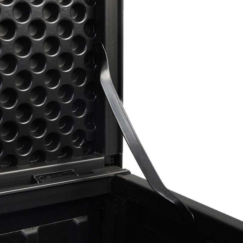 Gardeon Outdoor Storage Box 80L Container Lockable Garden Toy Tool Shed Black - NuSea