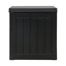 Gardeon Outdoor Storage Box 80L Container Lockable Garden Toy Tool Shed Black - NuSea