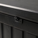 Gardeon Outdoor Storage Box 80L Container Lockable Garden Toy Tool Shed Black - NuSea