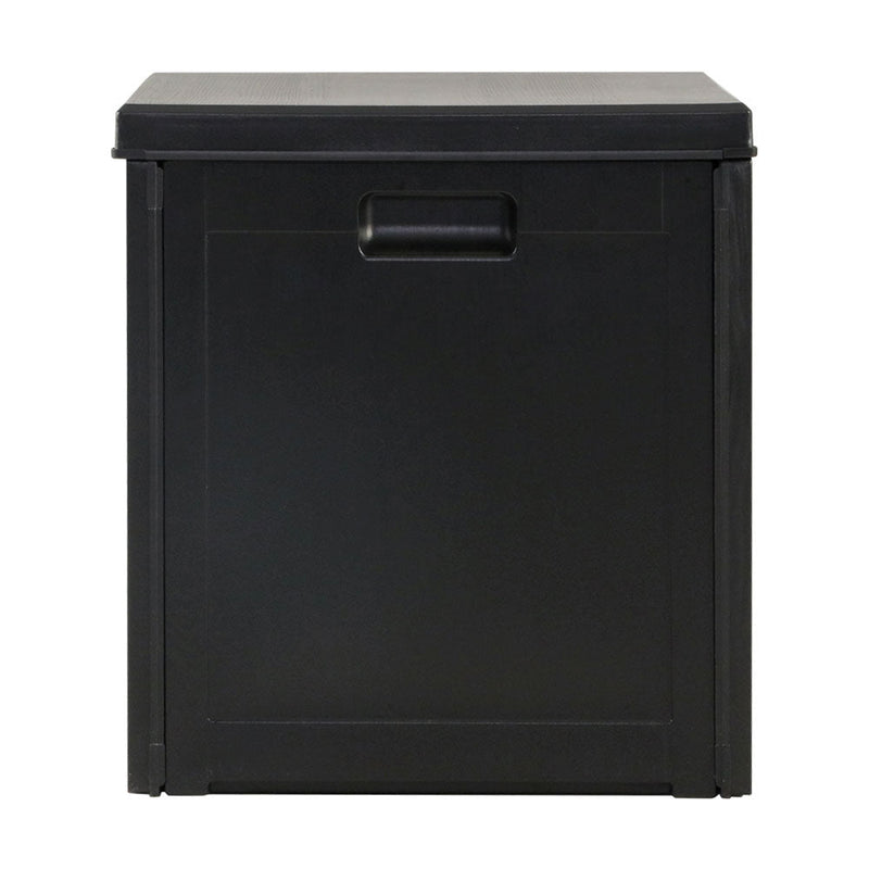 Gardeon Outdoor Storage Box 80L Container Lockable Garden Toy Tool Shed Black - NuSea
