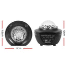 Gardeon Projector Party Night Light LED Galaxy Starry Sky Ocean Star Lamp Music - NuSea