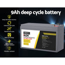 Giantz AGM Deep Cycle Battery 12V 9Ah Box Portable Solar Caravan Camping - NuSea