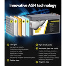 Giantz AGM Deep Cycle Battery 12V 9Ah Box Portable Solar Caravan Camping - NuSea