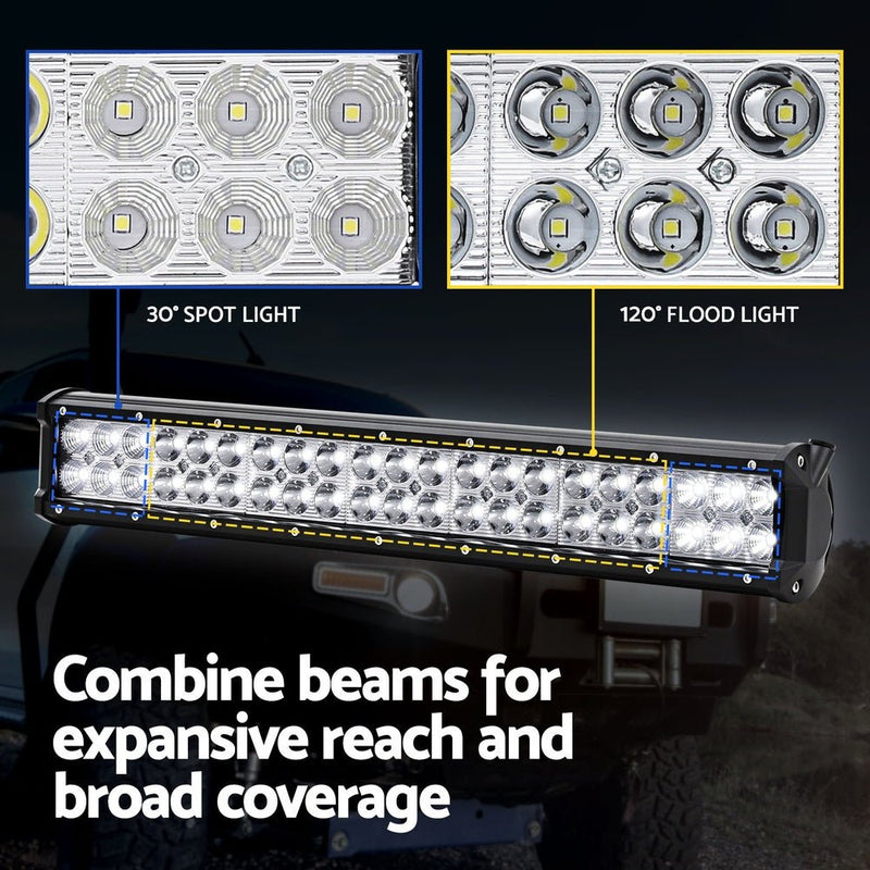 Giantz LED Driving Light 20 Inch Flood Spot Light Bar Driving Lamp Offroad Truck - NuSea