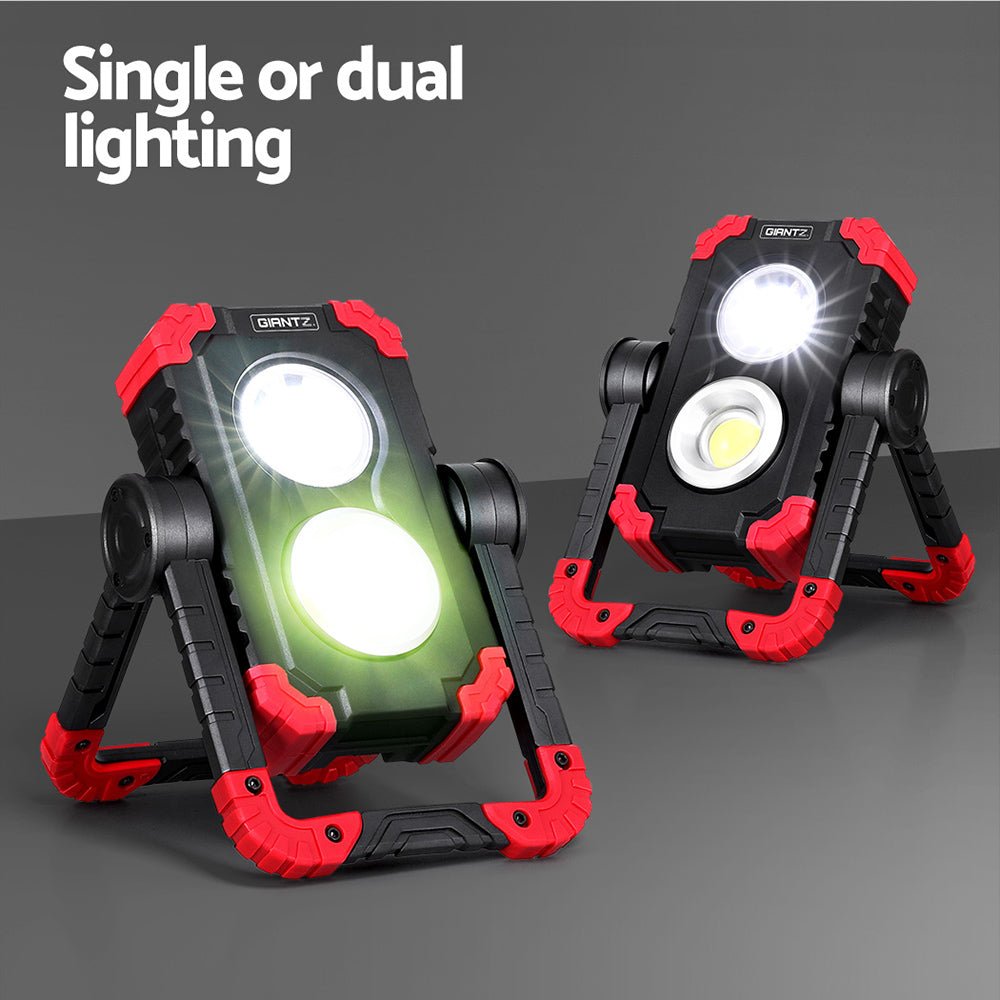 Giantz Work Light Rechargeable Torch USB Cordless LED Lamp 360°Rotation Folding - NuSea