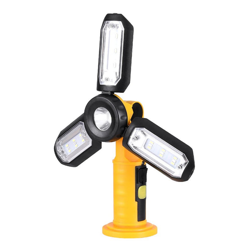 Giantz Work Light Rechargeable USB Cordless LED Lamp 90°Rotation Hook Folding - NuSea