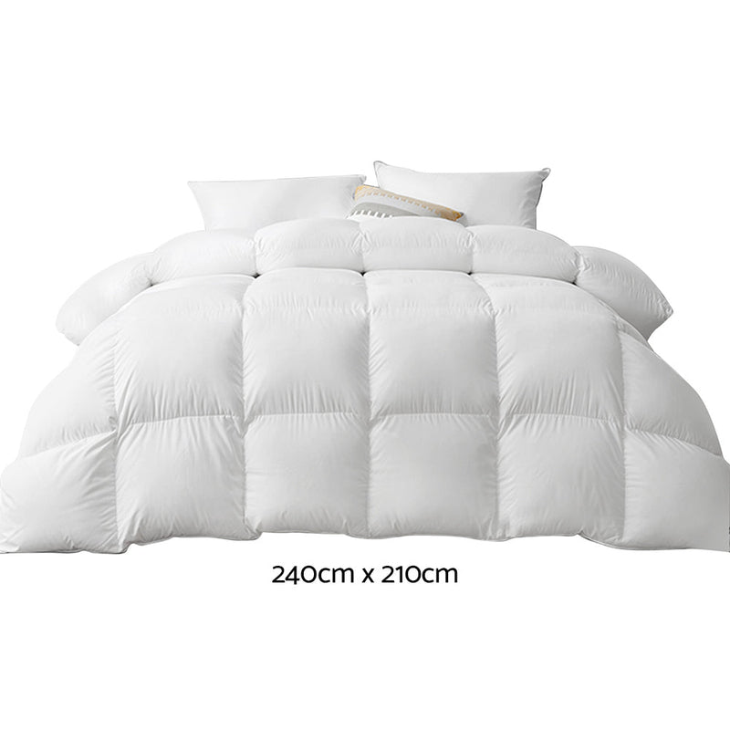 Giselle Bedding 500GSM Duck Down Feather Quilt King - NuSea