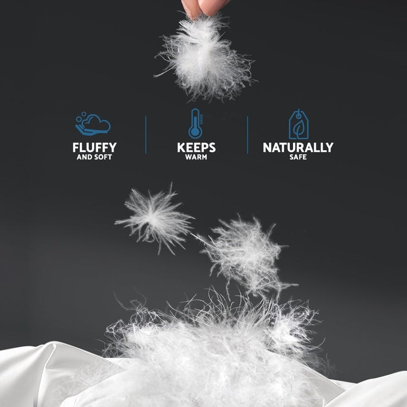 Giselle Bedding 500GSM Duck Down Feather Quilt King - NuSea