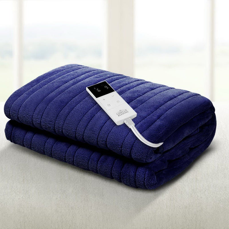 Giselle Bedding Electric Throw Blanket - Navy - NuSea