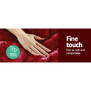 Giselle Bedding Faux Mink Quilt Burgundy Queen - NuSea