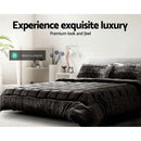 Giselle Bedding Faux Mink Quilt Charcoal Double - NuSea