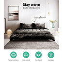 Giselle Bedding Faux Mink Quilt Charcoal Queen - NuSea