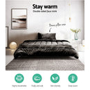 Giselle Bedding Faux Mink Quilt Charcoal Single - NuSea