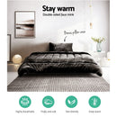 Giselle Bedding Faux Mink Quilt Charcoal Single - NuSea