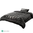 Giselle Bedding Faux Mink Quilt Charcoal Single - NuSea