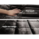 Giselle Bedding Faux Mink Quilt Charcoal Single - NuSea