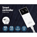 Giselle Bedding Heated Electric Throw Rug Fleece Sunggle Blanket Washable Charcoal - NuSea