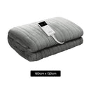 Giselle Bedding Heated Electric Throw Rug Fleece Sunggle Blanket Washable Silver - NuSea