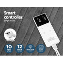 Giselle Bedding Heated Electric Throw Rug Fleece Sunggle Blanket Washable Silver - NuSea