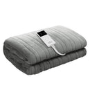 Giselle Bedding Heated Electric Throw Rug Fleece Sunggle Blanket Washable Silver - NuSea