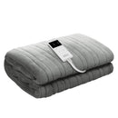 Giselle Bedding Heated Electric Throw Rug Fleece Sunggle Blanket Washable Silver - NuSea