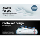 Giselle Bedding Memory Foam Contour Pillow Cool Gel - NuSea