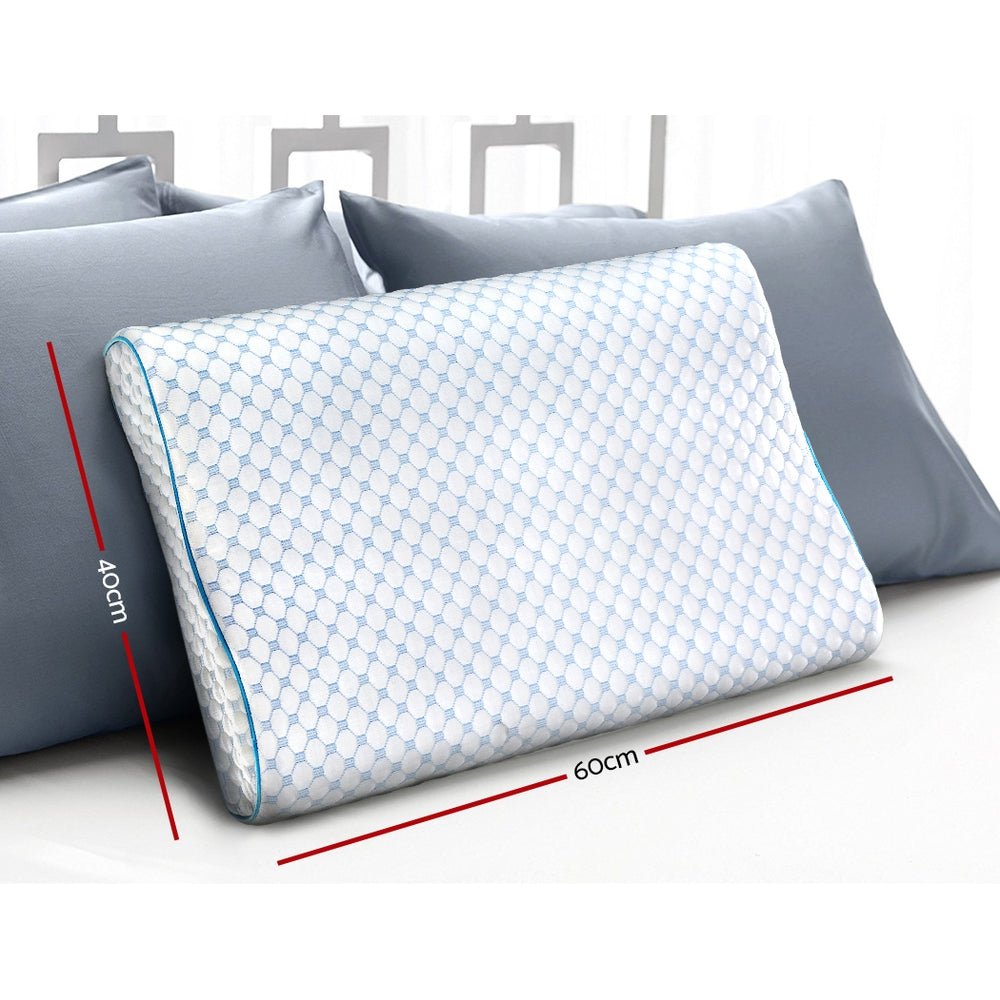 Giselle Bedding Memory Foam Contour Pillow Cool Gel - NuSea