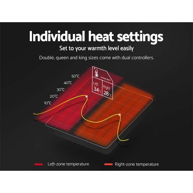 Giselle Bedding Queen Size Electric Blanket Polyester - NuSea