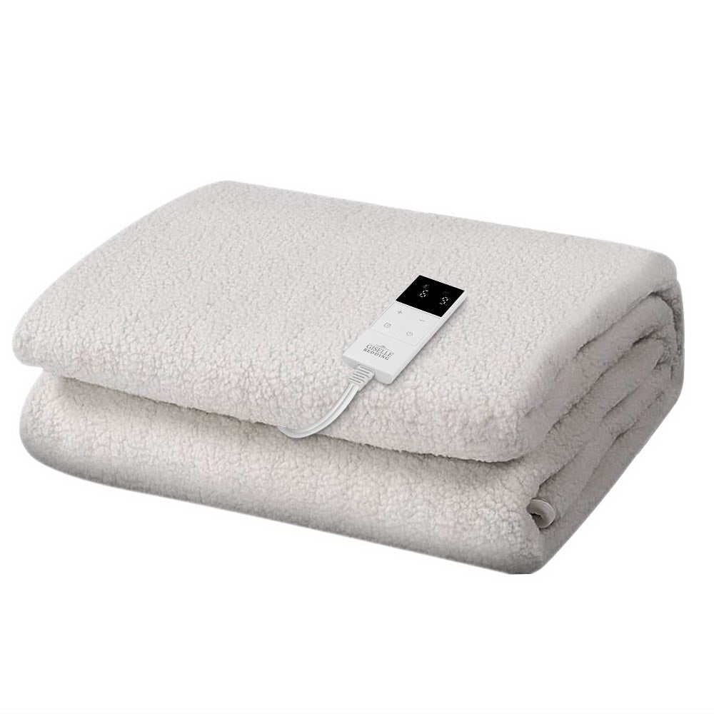 Giselle Bedding Single Size Electric Blanket Fleece - NuSea