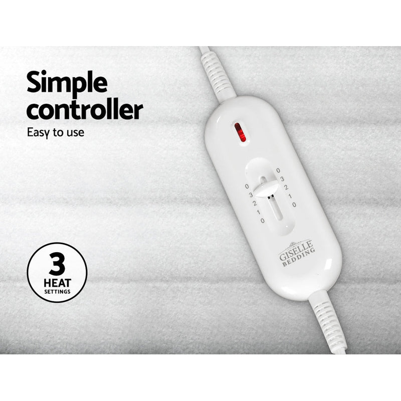 Giselle Bedding Single Size Electric Blanket Polyester - NuSea