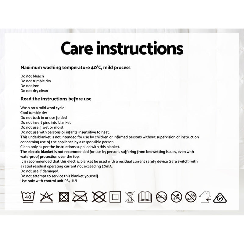 Giselle Electric Blanket Fleecy Underlay King - NuSea