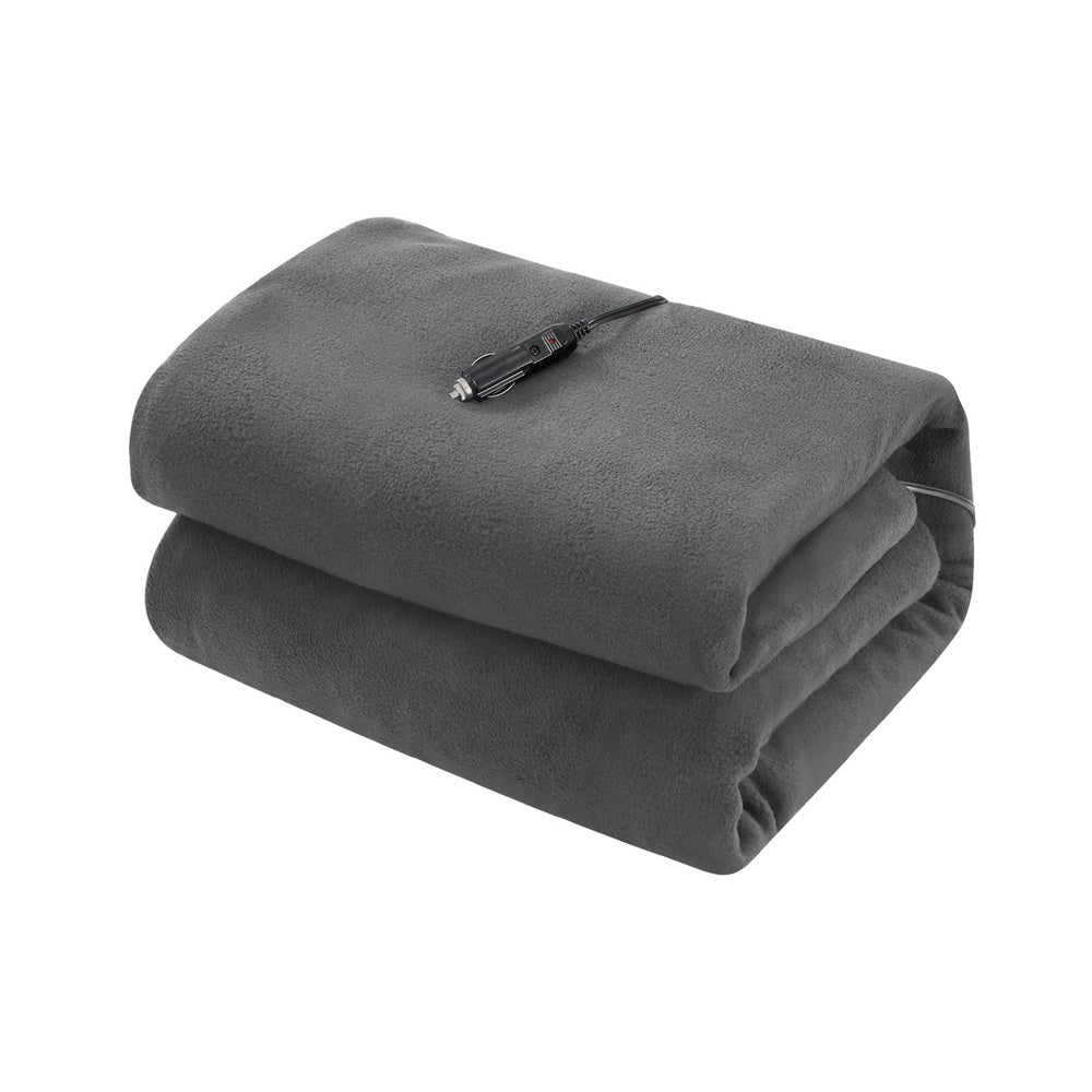 Giselle Electric Heated Blanket Car Throw Rug Grey - NuSea