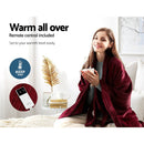 Giselle Electric Throw Rug Heated Blanket Fleece Red - NuSea