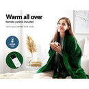 Giselle Electric Throw Rug Heated Blanket Washable Snuggle Flannel Winter Green - NuSea