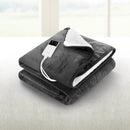 Giselle Electric Throw Rug Heated Blanket Washable Snuggle Flannel Winter Grey - NuSea