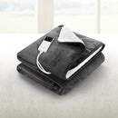 Giselle Electric Throw Rug Heated Blanket Washable Snuggle Flannel Winter Grey - NuSea