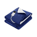 Giselle Electric Throw Rug Heated Blanket Washable Snuggle Flannel Winter Navy - NuSea
