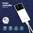 Giselle Electric Throw Rug Heated Blanket Washable Snuggle Flannel Winter Navy - NuSea