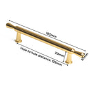 Gold Zinc Kitchen Cabinet Handles Drawer Bar Handle Pull 128mm - NuSea