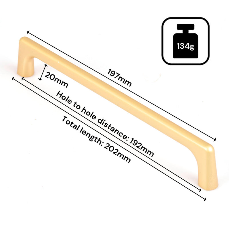 Gold Zinc Kitchen Cabinet Handles Drawer Bar Handle Pull 192mm - NuSea