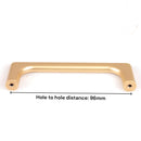 Gold Zinc Kitchen Cabinet Handles Drawer Bar Handle Pull 96mm - NuSea