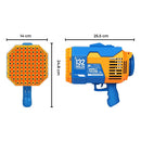GOMINIMO 132 Holes Rechargeable Bubbles Machine Gun for Kids (Orange and Blue) - NuSea
