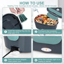GOMINIMO 1.5L Electric Food Warmer Lunch Box with Insulated Carrying Bag - NuSea