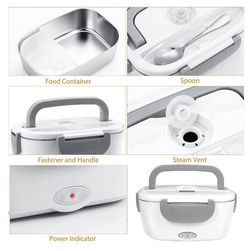 GOMINIMO 1.8L Electric Food Warmer Lunch Box with Insulated Carrying Bag - NuSea