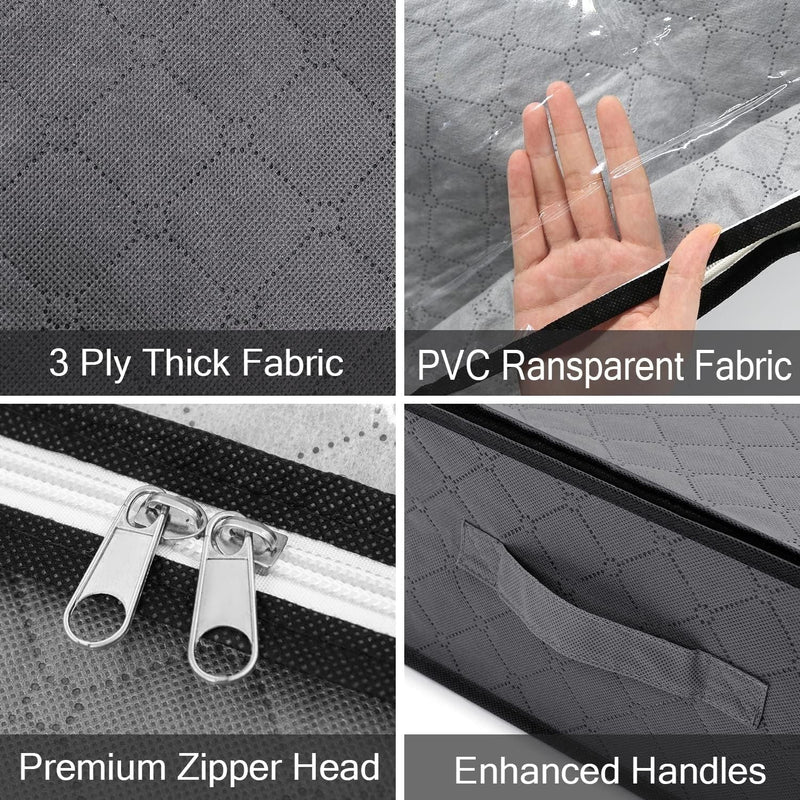 GOMINIMO 2 Pack 100L Large Underbed Clothes Storage Bag Home Organizer Box Bag - NuSea