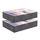 GOMINIMO 2 Pack 100L Large Underbed Clothes Storage Bag Home Organizer Box Bag - NuSea