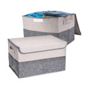 GOMINIMO 2 Pack 29L Foldable Storage Organizers (Gray + Beige) - NuSea