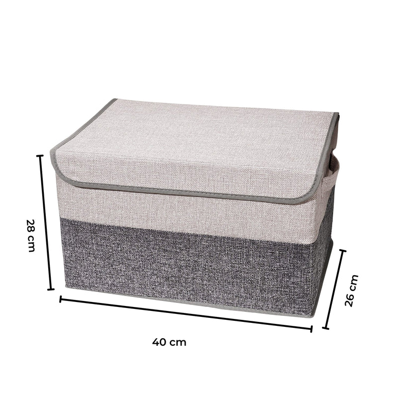 GOMINIMO 2 Pack 29L Foldable Storage Organizers (Gray + Beige) - NuSea