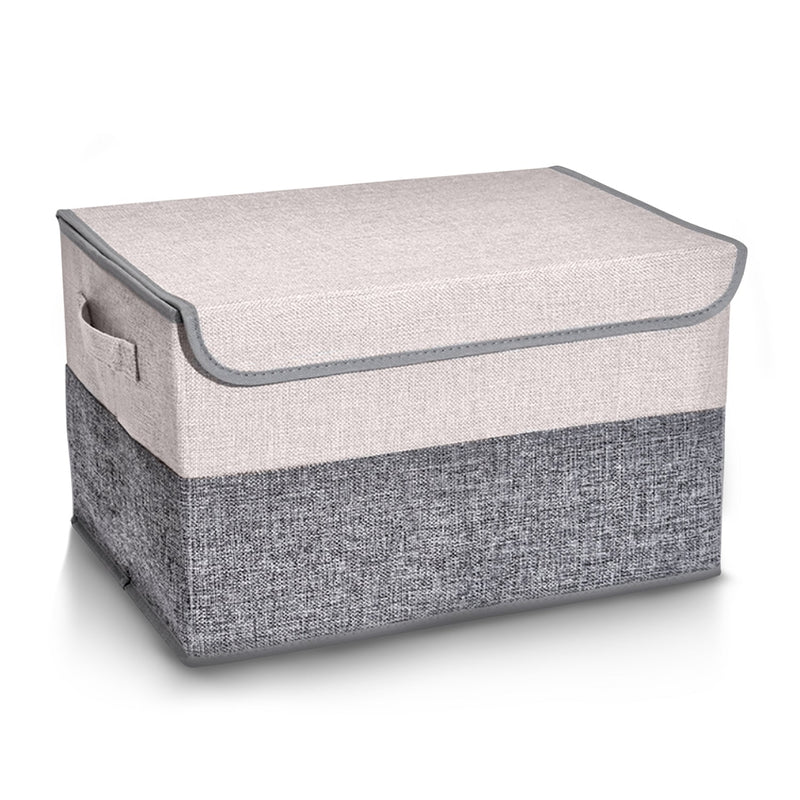 GOMINIMO 2 Pack 29L Foldable Storage Organizers (Gray + Beige) - NuSea